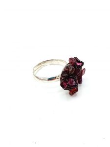 Originální prsten Granát kulatý malý