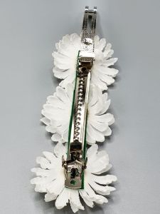 Květinová spona do vlasů - kopretina (9,8 x 1 cm)