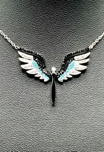 Ocelový náhrdelník - barevný anděl