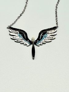 Ocelový náhrdelník - barevný anděl
