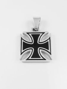 Ocelový přívěsek - Maltézský kříž 