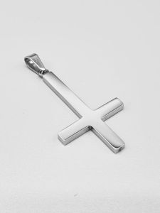 Ocelový přívěsek - Obrácený kříž sv. Petra malý