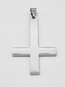 Ocelový přívěsek - Obrácený kříž sv. Petra velký