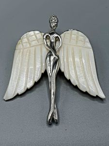 Anděl perleť - brož, přívěsek