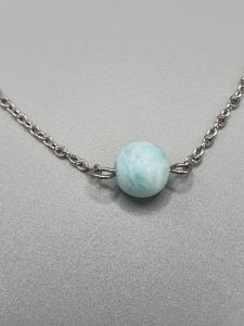 Náhrdelník Larimar - kulička 8 mm č.1