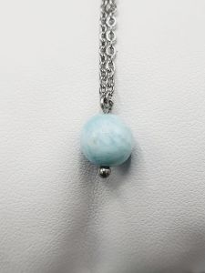 Náhrdelník Larimar - kulička 8 mm č.2