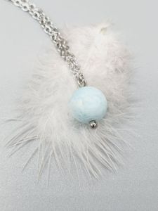 Náhrdelník Larimar - kulička 8 mm č.2 | 42 cm, 45 cm