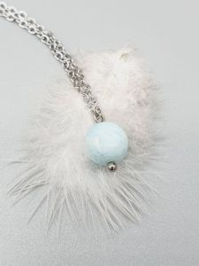 Náhrdelník Larimar - kulička 8 mm č.2