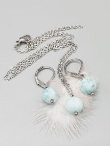Náhrdelník Larimar - kulička 8 mm č.2