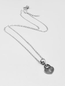 Ocelový náhrdelník - Zámeček srdce