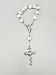 Desátek č.15 bílé perle