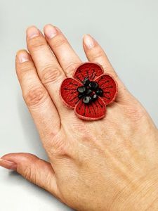 Kožený prsten s Turmalínem č. 1