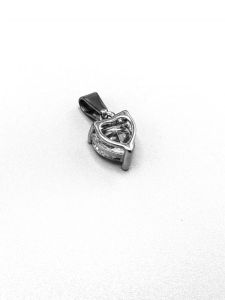 Ocelový přívěsek - Srdce broušené menší