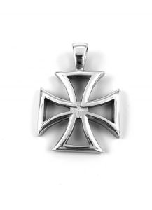 Ocelový přívěsek - Maltézský kříž obrys