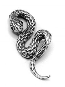 Ocelový přívěsek - Had s barevnýma očima