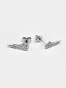 Ocelové náušnice - Andělská křídla
