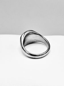 Ocelový prsten - Jin - Jang
