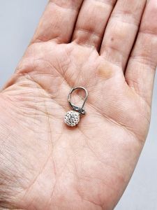 Ocelové náušnice - Štrasové koule nejmenší