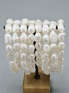 Náramek - Sladkovodní bílé perly