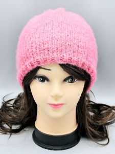 Ručně pletená čepice růžová dámská velikost