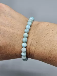 Náramek Larimar kuličky 7 mm