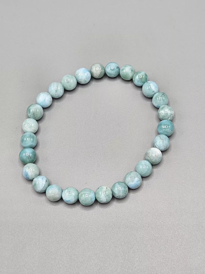 Náramek Larimar kuličky 7 mm