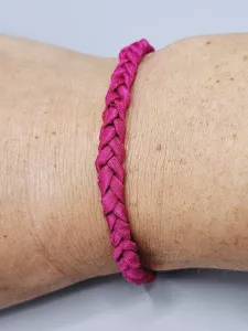 Náramek - Hedvábný cop magenta | 16,5 cm, 17 cm, 18 cm, 19 cm, 20,5 cm, 21 cm