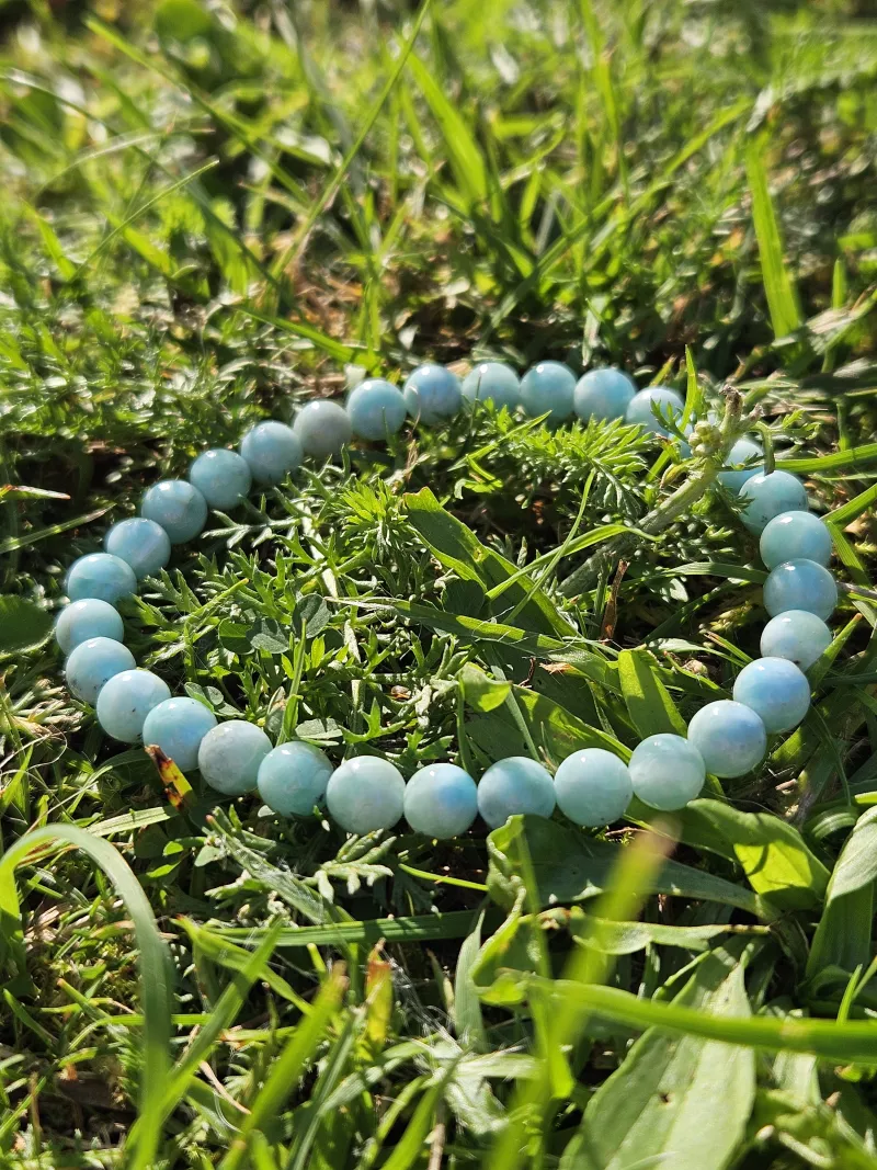 Náramek Larimar kuličky 6 mm