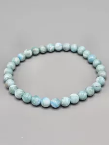 Náramek Larimar kuličky 6 mm