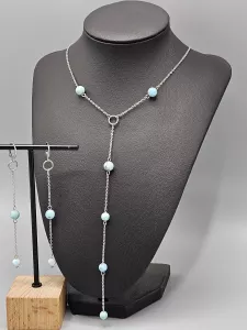 Náušnice - Larimar - Dlouhé