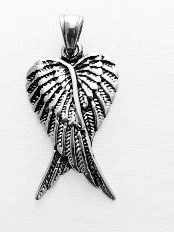 Ocelový přívěsek - Andělská křídla malá