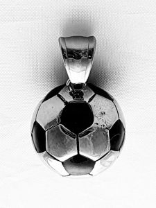 Ocelový přívěsek - Fotbalový míč velký
