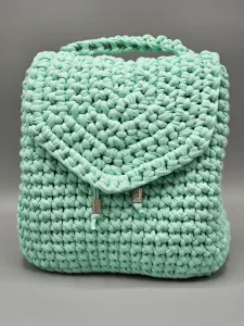 Dámský batoh - crossbody kabelka mátová
