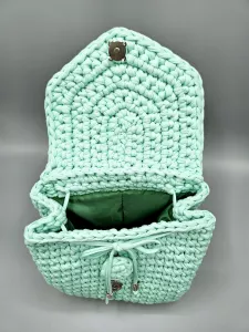 Dámský batoh - crossbody kabelka mátová