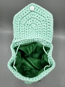 Dámský batoh - crossbody kabelka mátová