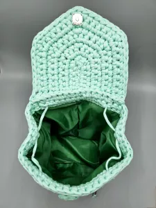 Dámský batoh - crossbody kabelka mátová