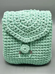 Dámský batoh - crossbody kabelka mátová
