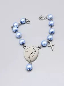 Desátek na ruku - modré perle 8 mm
