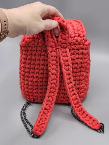 Malý batoh pro slečny červený - podšitý