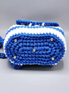 Dámský batoh - crossbody kabelka modro bílá