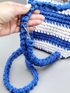 Dámský batoh - crossbody kabelka modro bílá