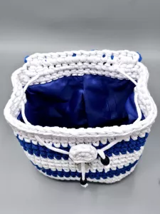 Dámský batoh - crossbody kabelka modro bílá