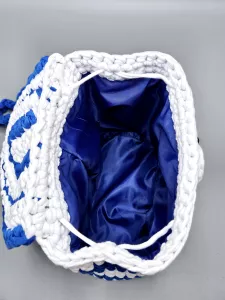 Dámský batoh - crossbody kabelka modro bílá