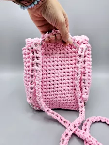 Dámský batoh - crossbody kabelka růžová