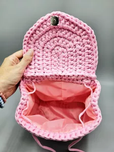 Dámský batoh - crossbody kabelka růžová