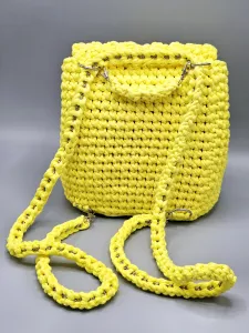 Dámský batoh - crossbody kabelka žlutá