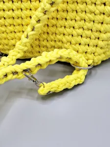 Dámský batoh - crossbody kabelka žlutá
