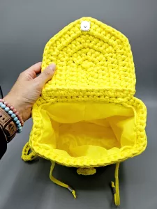 Dámský batoh - crossbody kabelka žlutá