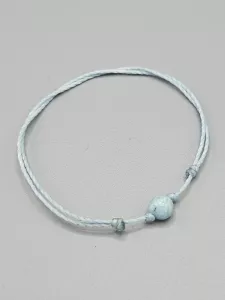 Dětský provázkový náramek Larimar kulička v modré (14 - 24,5 cm)
