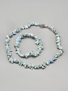 Náhrdelník Larimar AA sekaný 39,3 cm